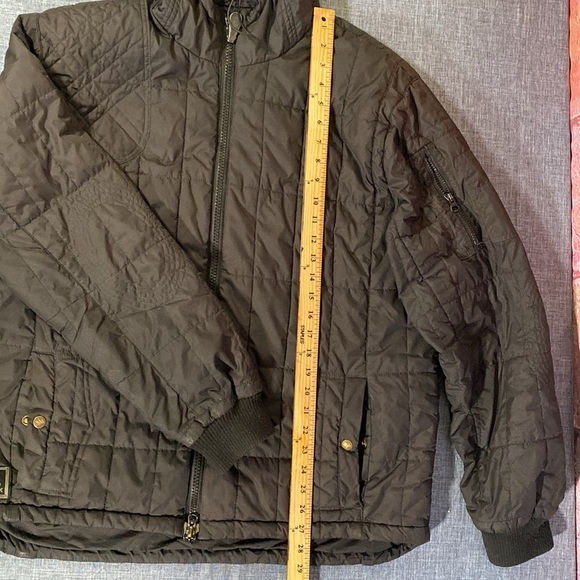 Men's Black Quilted Jacket Coat Full Zip Size XXL - Picture 9 of 10